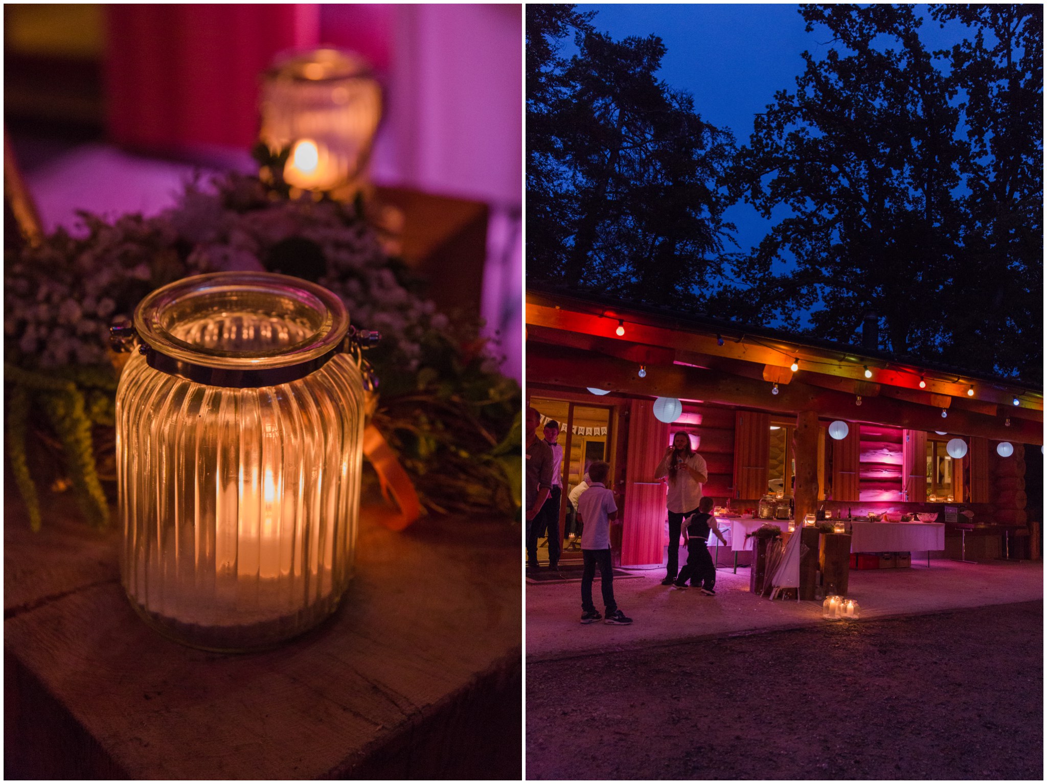 Blockhaus Schweini Seltisberg Abendstimmung
