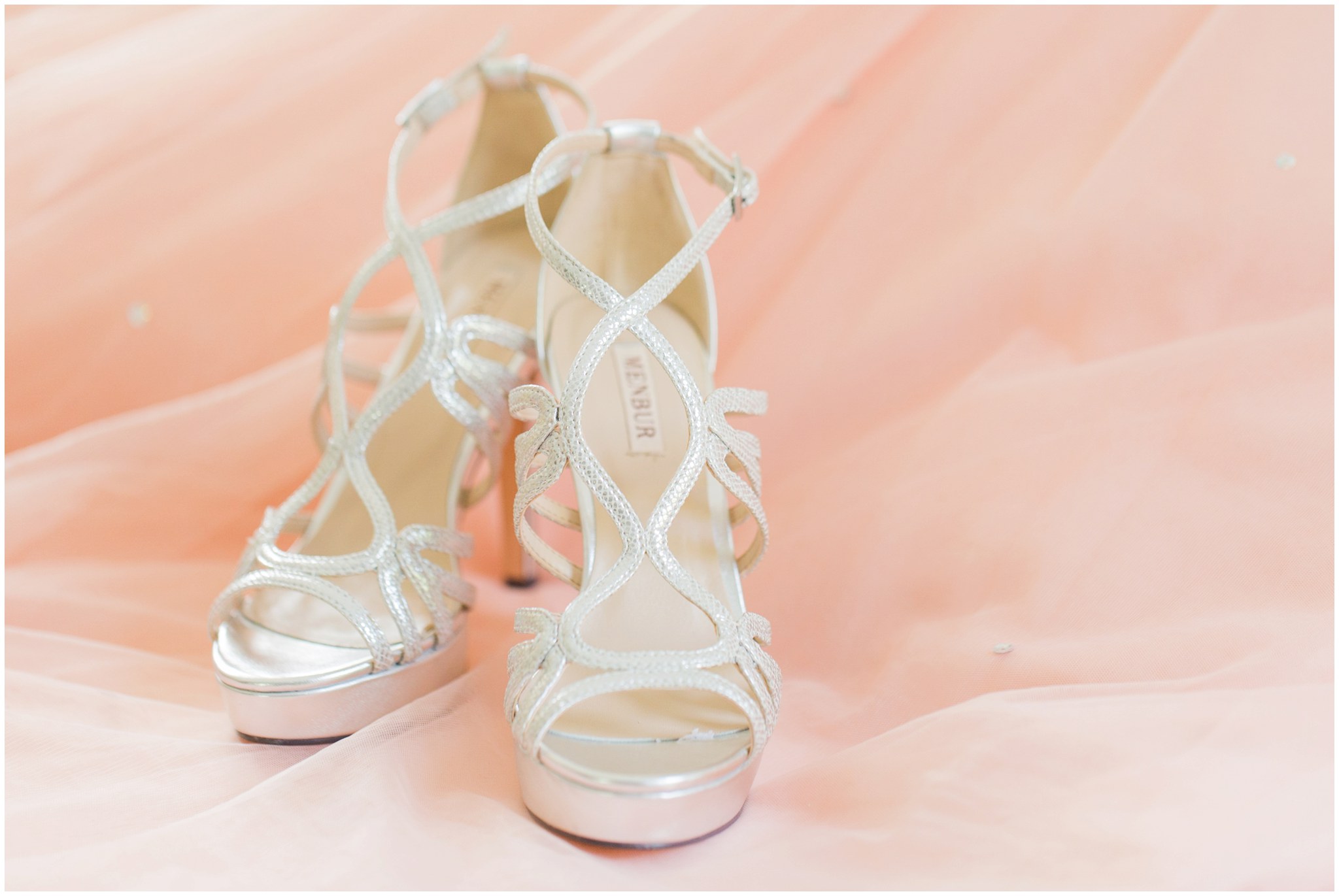 Menbur Nigella Plateau Sandalen Hochzeitsschuhe silber heiraten in rosa