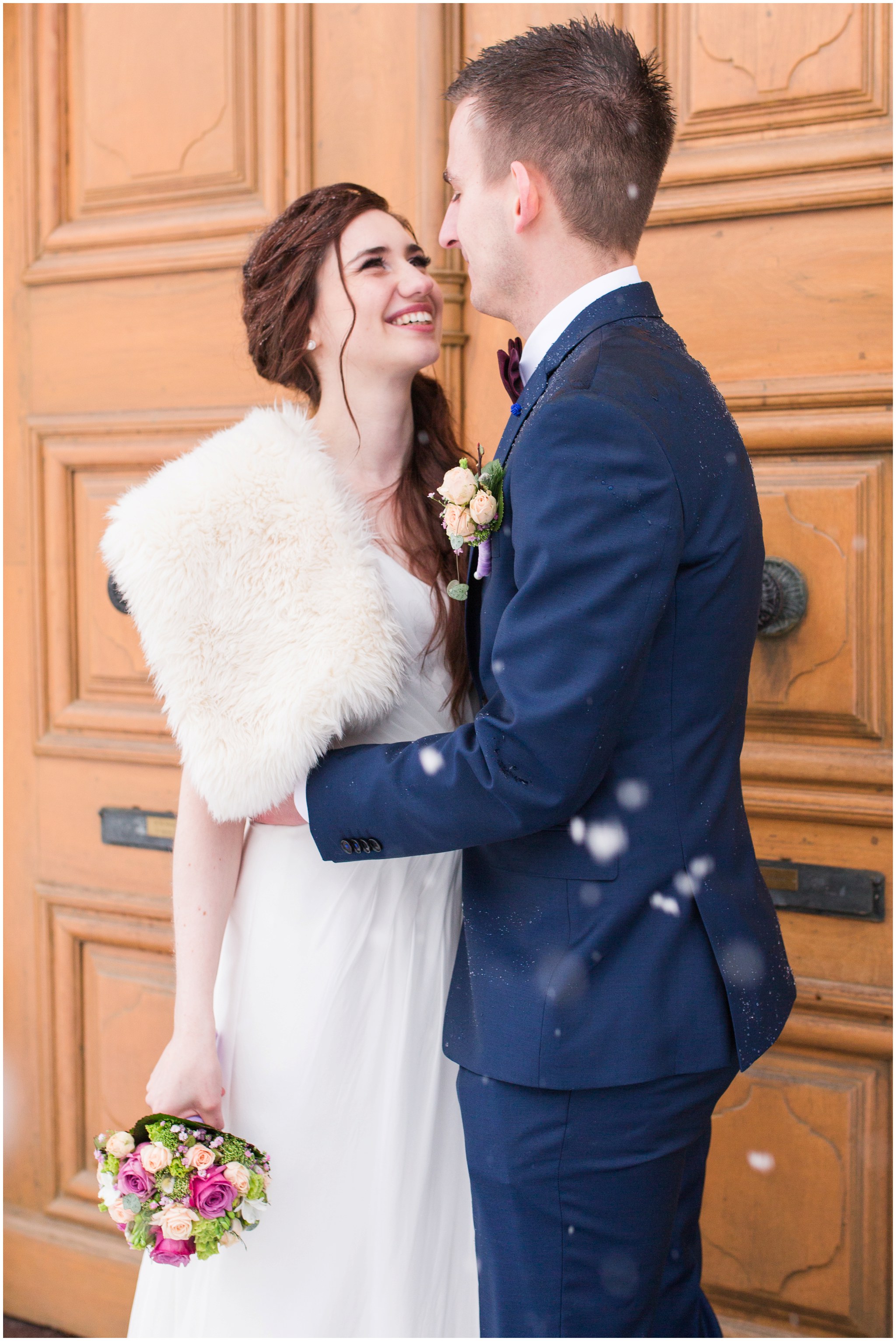 Heiraten im Schnee Hochzeitsfotograf Malans Graubünden